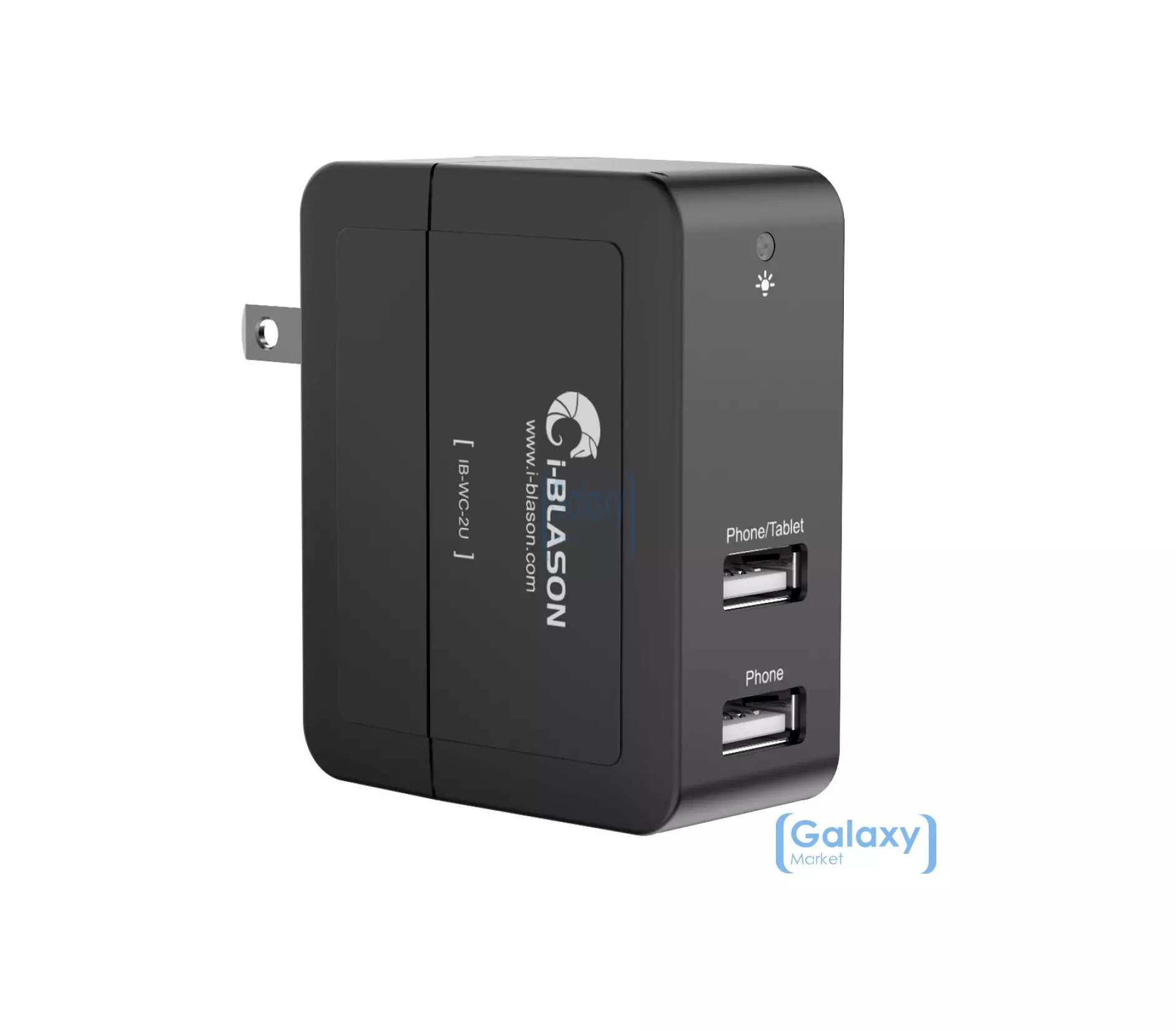 Зарядная станция I-Blason 2 Port USB Travel Wall Charger for Smartphones and Tablets для смартфонов и телефонов от розетки 220В Black (Черный) 658551823069