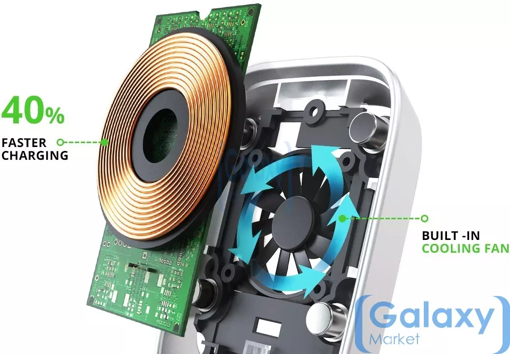 Автомобильный держатель с беспроводной зарядкой iOttie iTap Wireless Fast Charging Magnetic Car Mount для смартфонов и телефонов Black (Черный) HLCRIO133