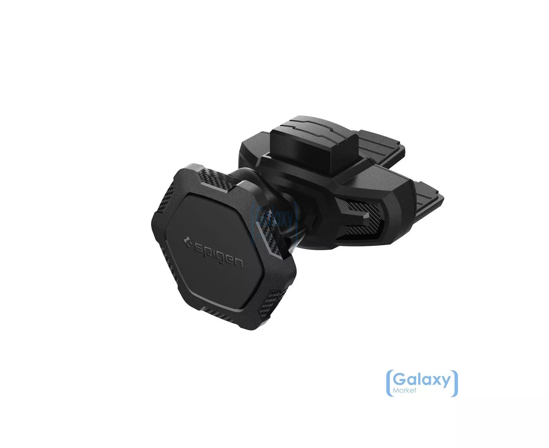 Магнитный автомобильный держатель для смартфонов Spigen Kuel QS24 Car Phone Mount Magnetic CD Slot Phone Holder Black (Черный) B071Z87DPJ