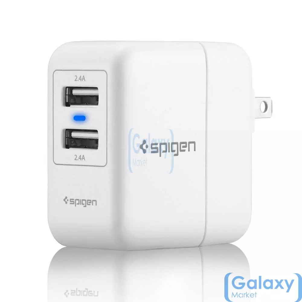 Сетевая зарядка Spigen Wall Charger F202 для смартфонов и телефонов White (Белый) 000AD20245
