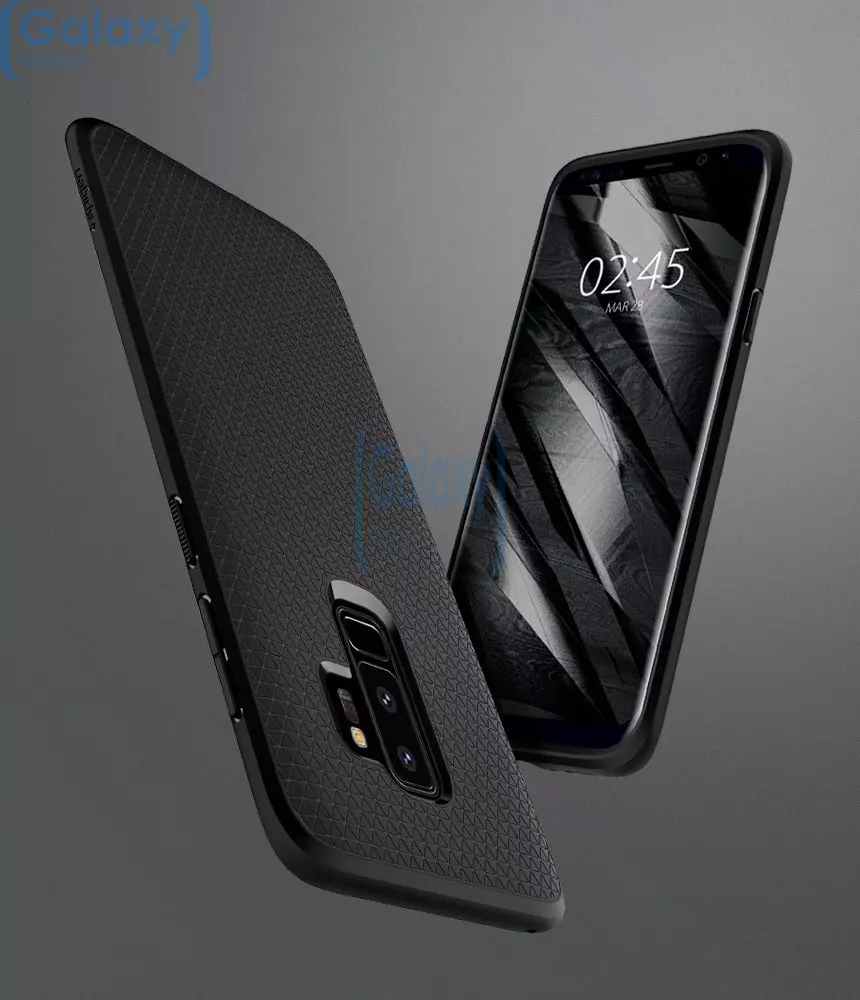 Чехол бампер Spigen Case Liquid Armor Series для Samsung Galaxy S9 Plus Black (Черный)