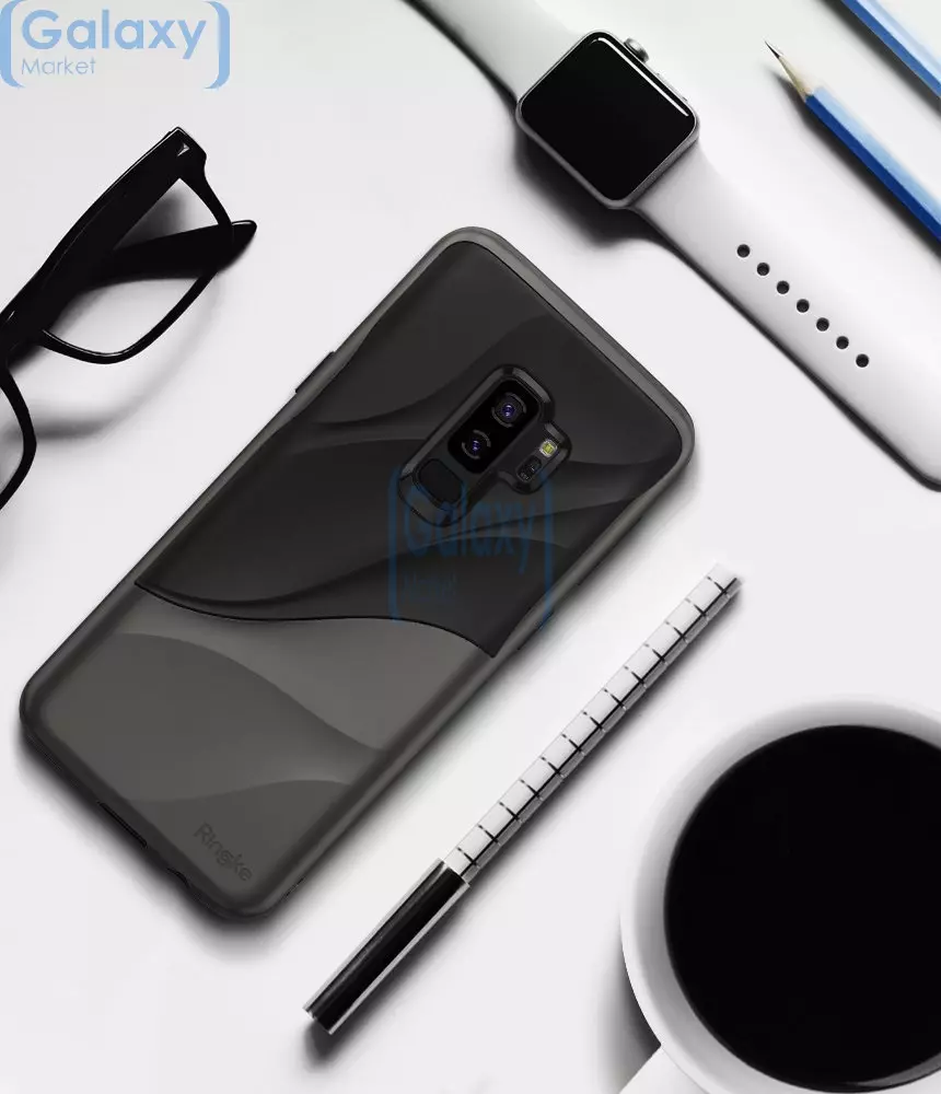 Чехол бампер Ringke Wave Series для Samsung Galaxy S9 Plus Metalic Chrome (Металлический Хром)