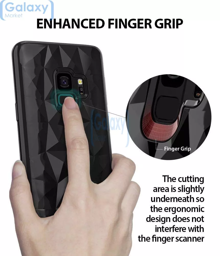 Чехол бампер Ringke Air Prism Series для Samsung Galaxy S9 Ink Black (Черный)