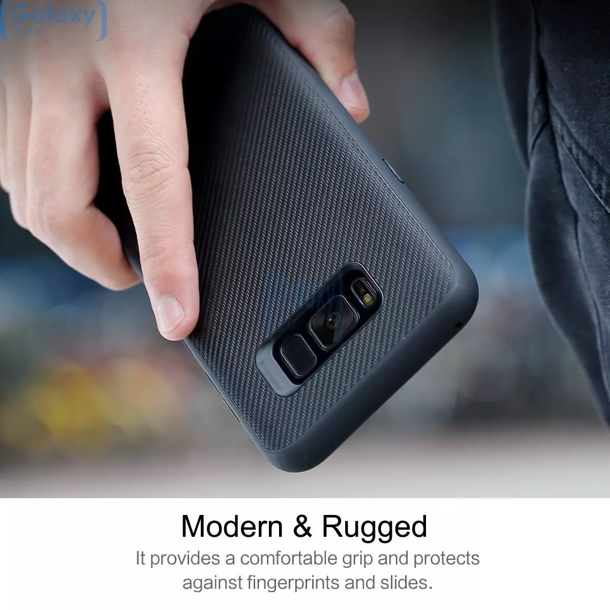 Чехол бампер Rock Carbon Fiber Series для Samsung Galaxy S8 G950F Black (Черный)