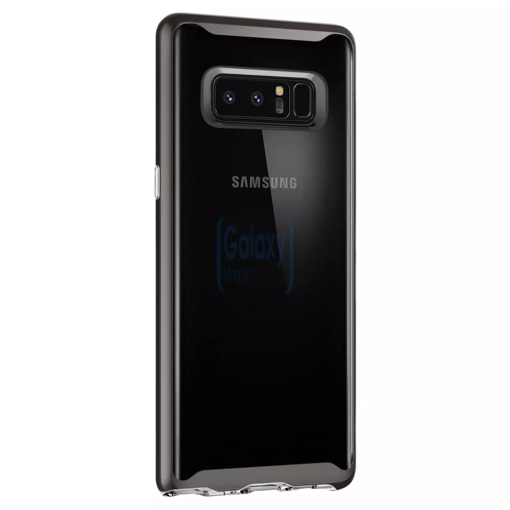 Чехол бампер Spigen Case Neo Hybrid Crystal для Samsung Galaxy Note 8 Gunmetal (Оружейный Металл)
