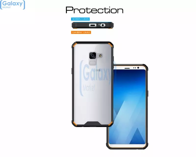 Чехол бампер Anomaly Fusion Case для Samsung Galaxy A7 2018 Clear (Прозрачный)