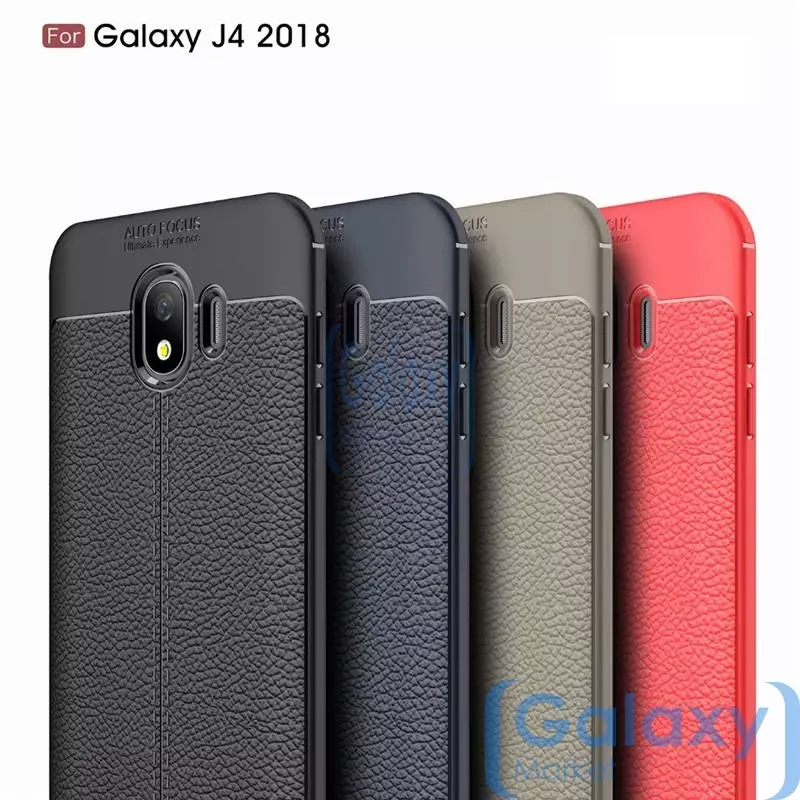 Чехол бампер Anomaly Leather Fit Case для Samsung Galaxy J4 2018 Red (Красный)