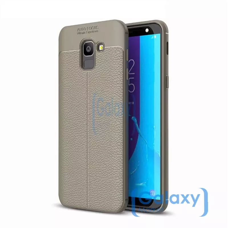 Чехол бампер Anomaly Leather Fit Case для Samsung Galaxy A6 2018 Gray (Серый)