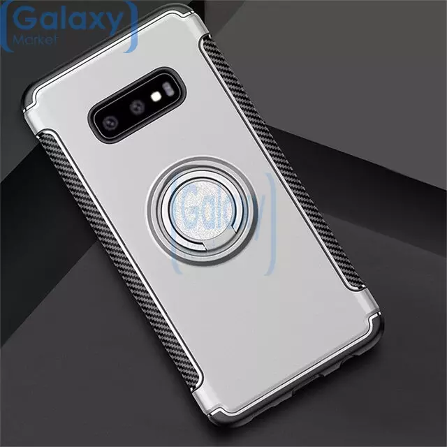 Чехол бампер Anomaly Magnetic Ring Standing Case для Samsung Galaxy S10e Silver (Серебристый)
