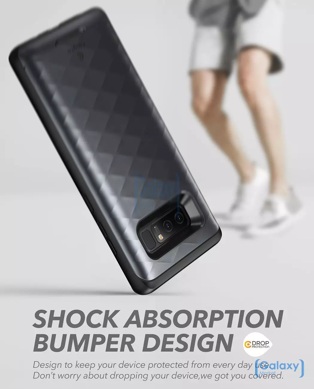 Чехол бампер Clayco Argos Case для Samsung Galaxy Note 8 N950 Black (Черный)