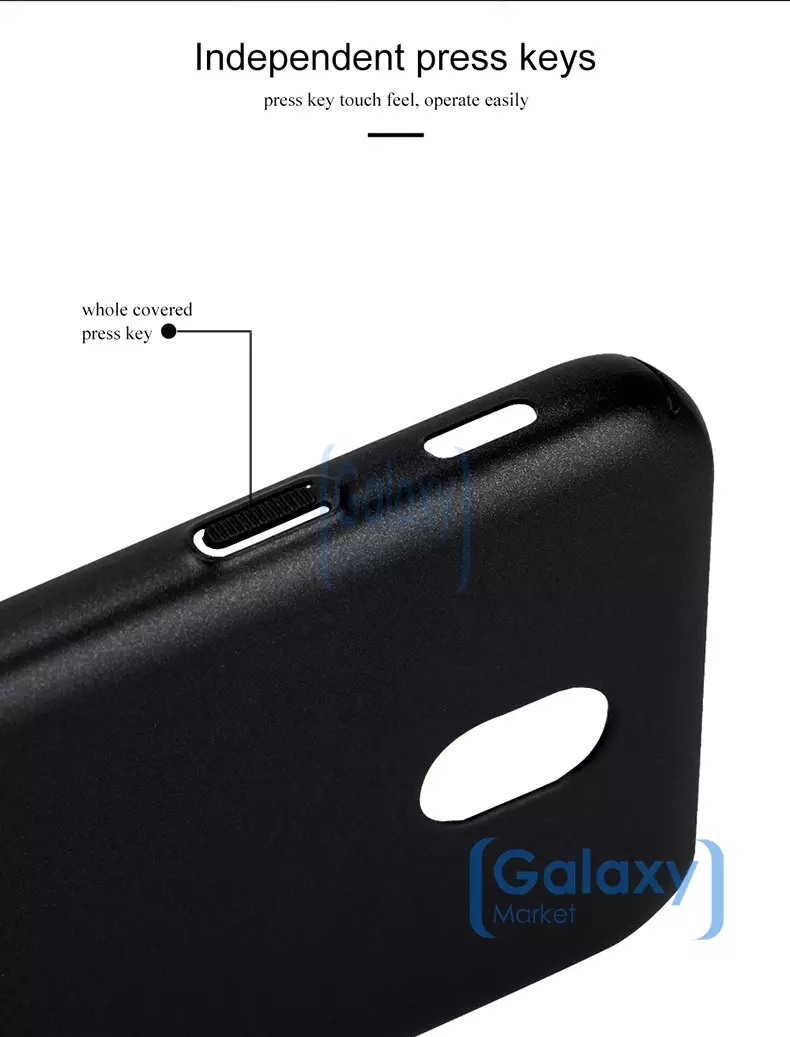 Чехол бампер Lenuo Matte Case для Samsung Galaxy J3 2017 Black (Черный)