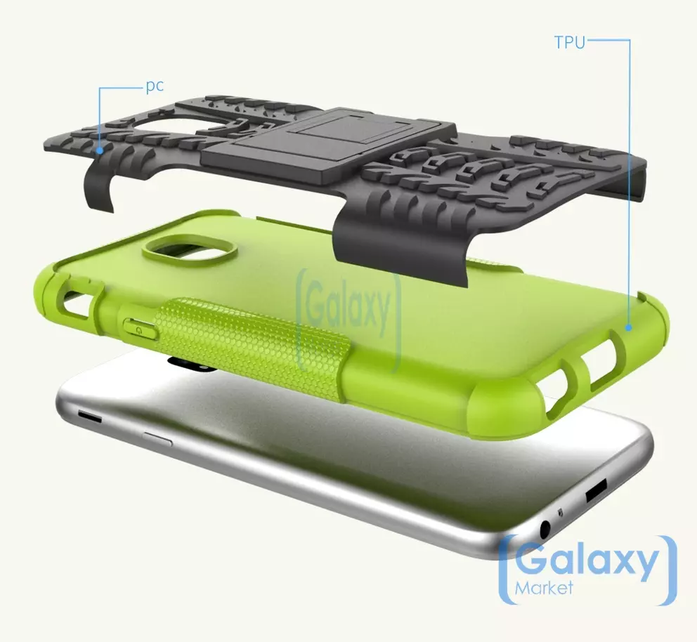 Чехол бампер Nevellya Case для Samsung Galaxy J3 2017 Green (Зеленый)
