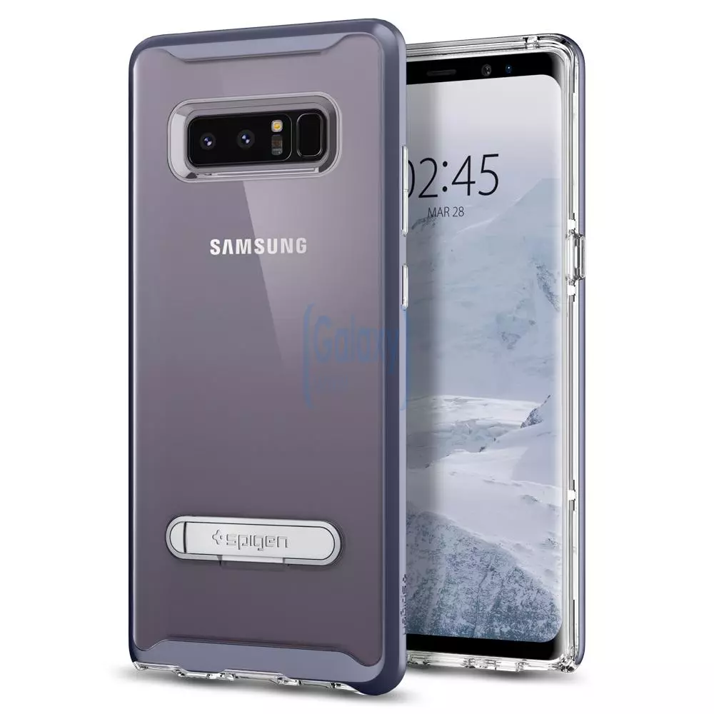 Чехол бампер Spigen Case Crystal Hybrid Series для Samsung Galaxy Note 8 Orchid Gray (Орхидейный Серый)