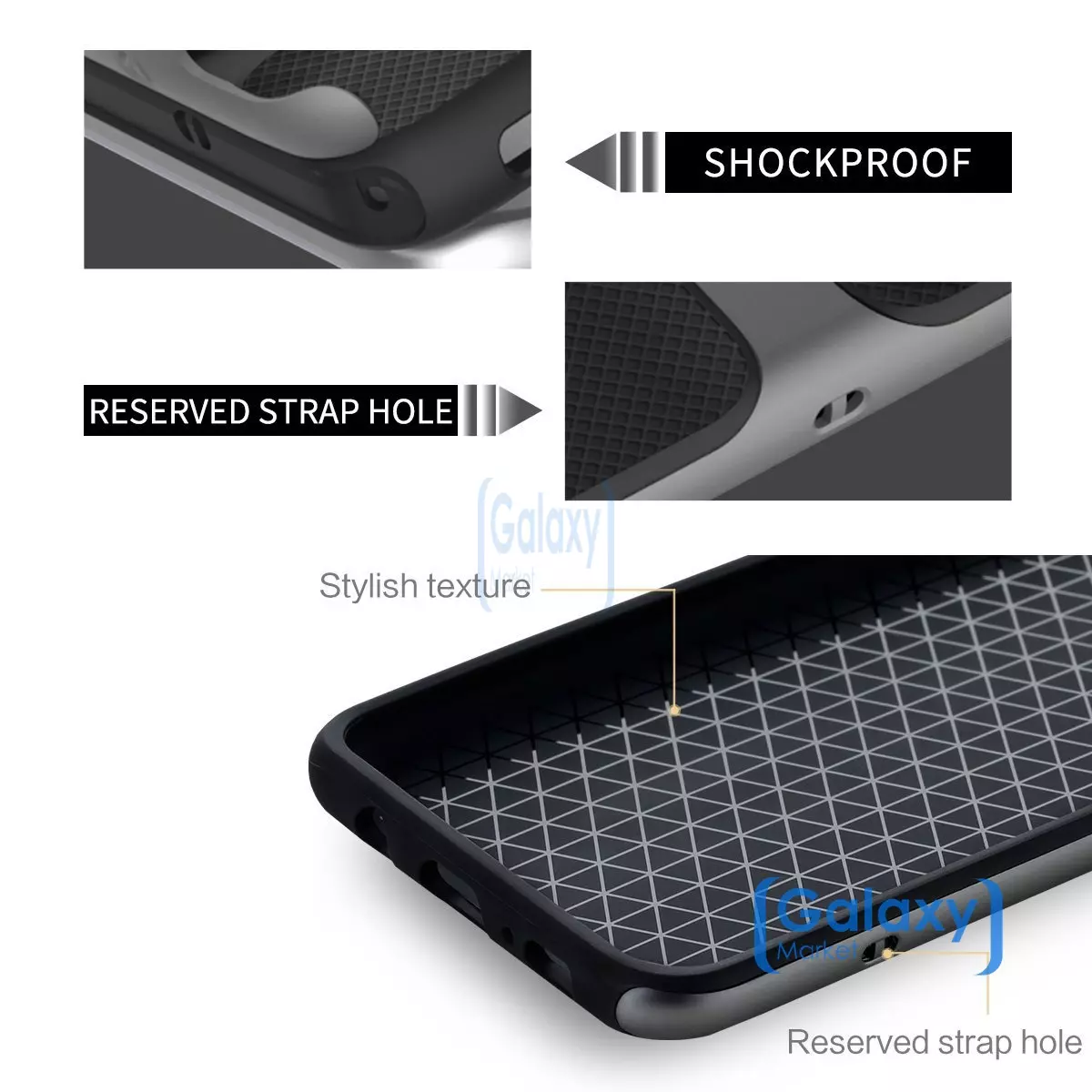 Чехол бампер Rock Royce Case для Samsung Galaxy S8 Grey (Серый)