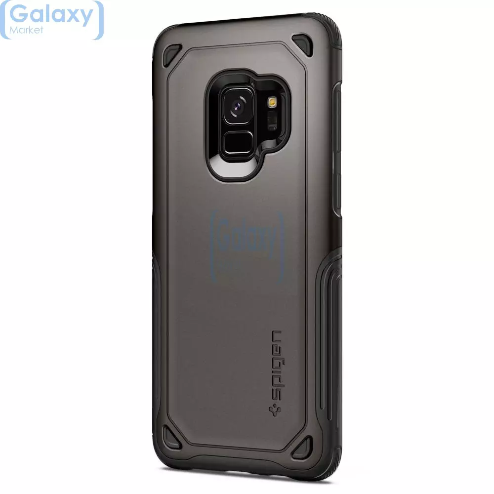 Чехол бампер Spigen Case Hybrid Armor Series для Samsung Galaxy S9 Plus Graphite Gray (Графитовый Серый)