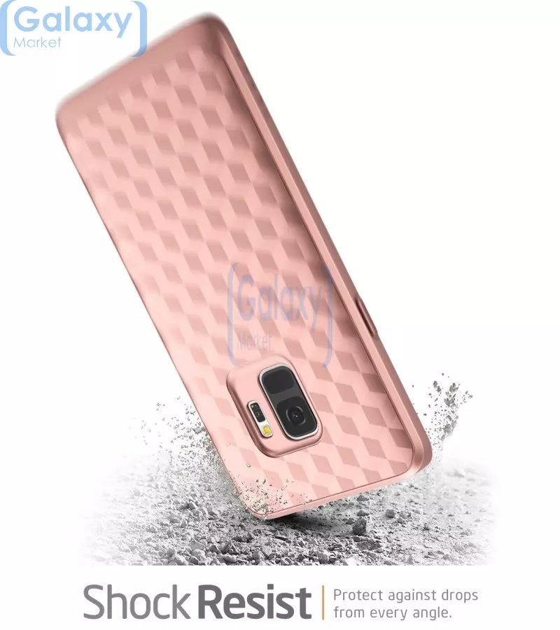 Чехол бампер Clayco Mumba Flex Case для Samsung Galaxy S9 Plus Rose Gold (Розовое золото)