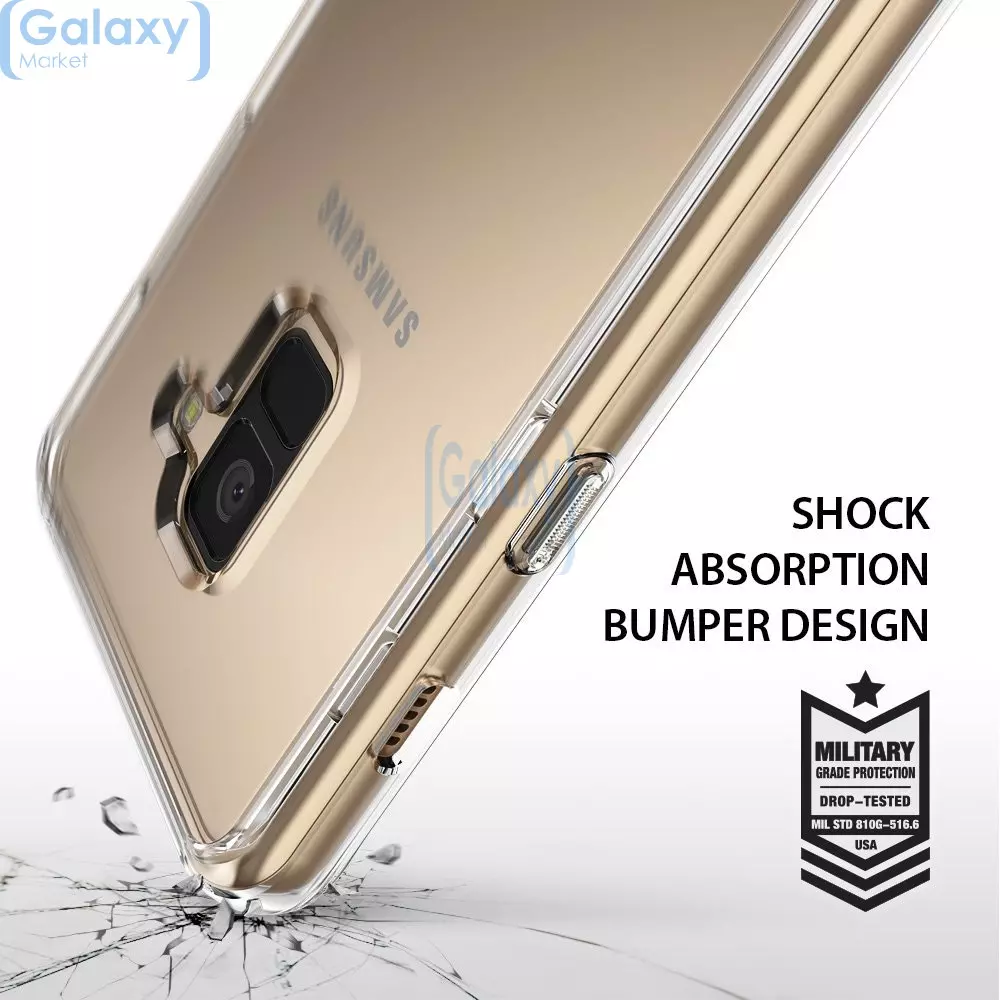Чехол бампер Ringke Fusion для Samsung Galaxy A8 (A8 2018) Smoke Black (Дымчатый Черный)