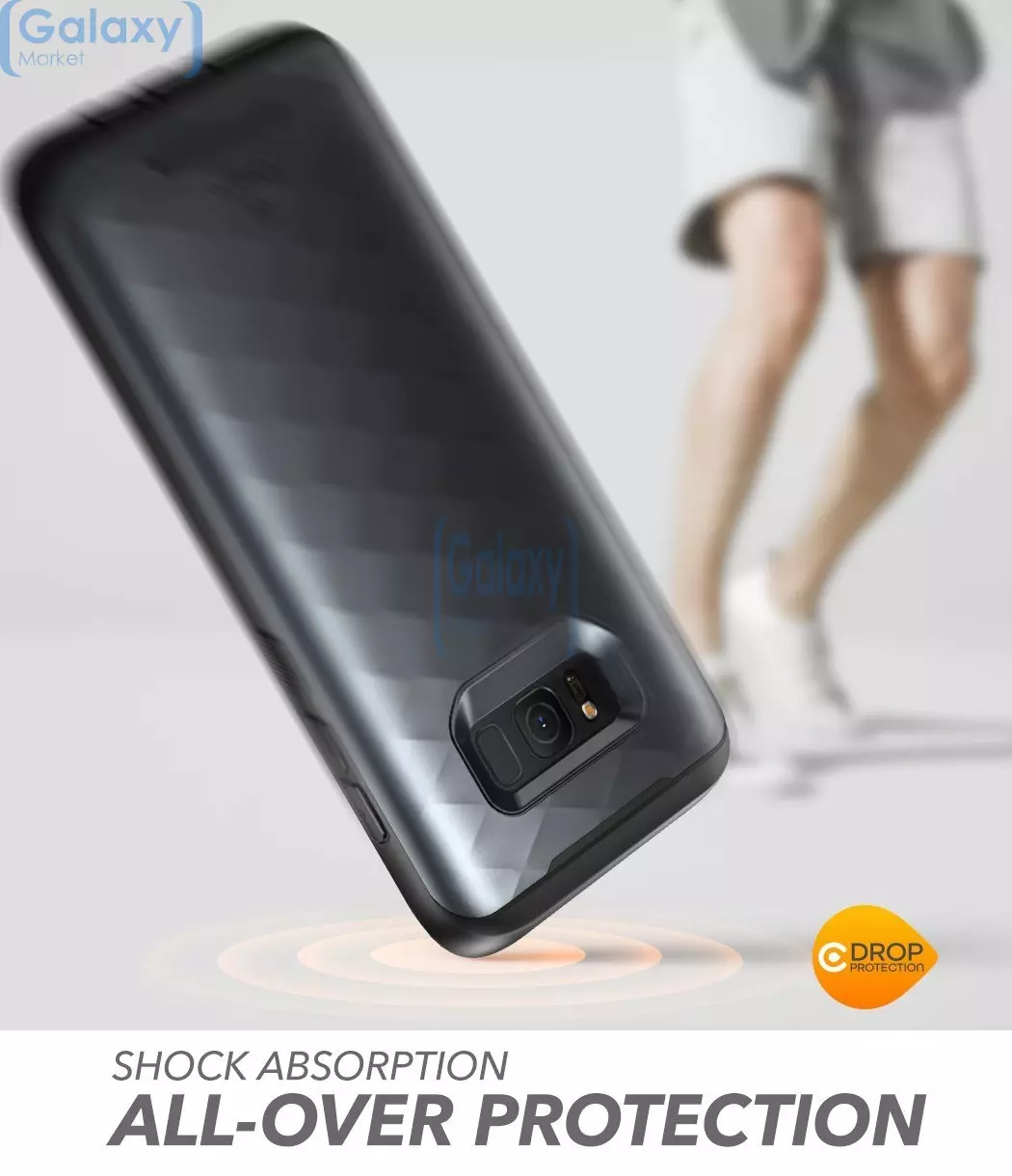 Чехол бампер Clayco Hera Full-Body Case with Screen Protector для Samsung Galaxy S8 Plus G955F Black (Черный)