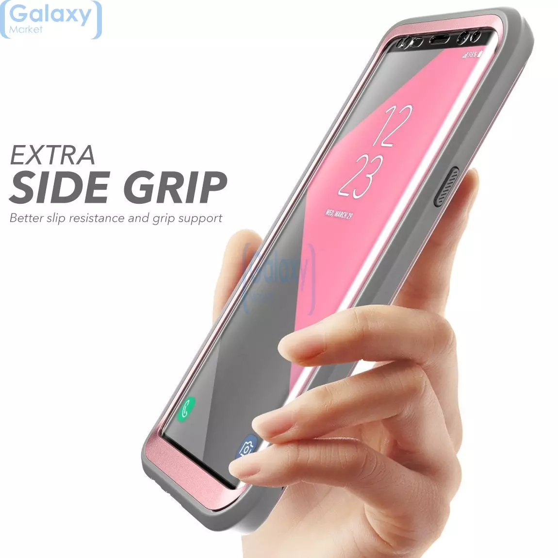 Чехол бампер Clayco Hera Full-Body Case with Screen Protector для Samsung Galaxy S8 Plus G955F Rose Gold (Розовое золото)