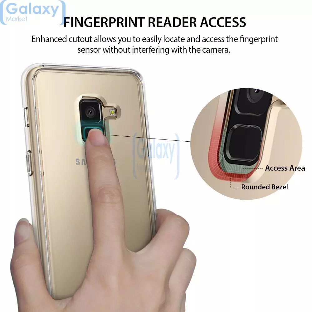 Чехол бампер Ringke Fusion для Samsung Galaxy A8 (A8 2018) Smoke Black (Дымчатый Черный)