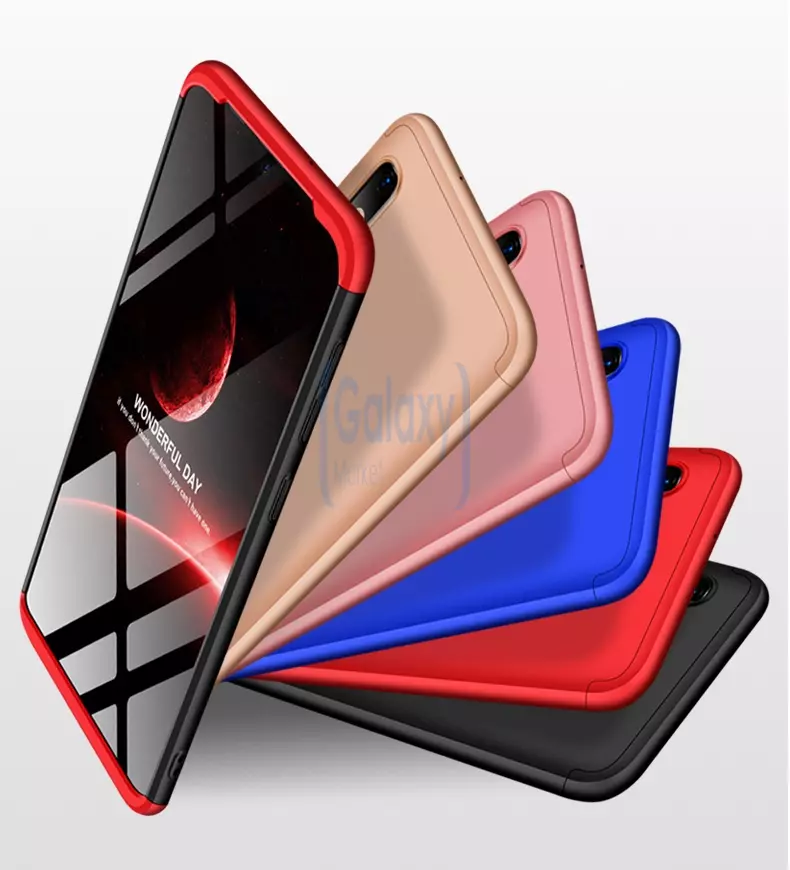 Чехол бампер GKK Dual Armor Case для Samsung Galaxy A7 (2018) Red (Красный)