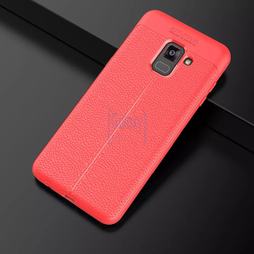Чехол бампер Anomaly Leather Fit Series для Samsung Galaxy A8 Red (Красный)