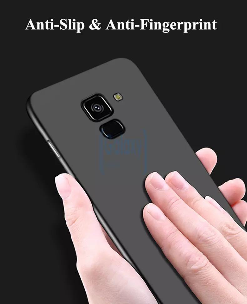 Чехол бампер Anomaly Matte Series для Samsung Galaxy A8 Smooth Black (Глянцевый черный)