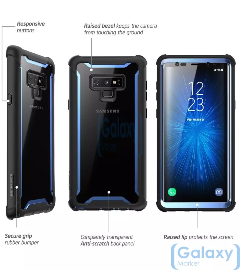 Чехол бампер i-Blason Ares Case для Samsung Galaxy Note 9 Blue (Синий)