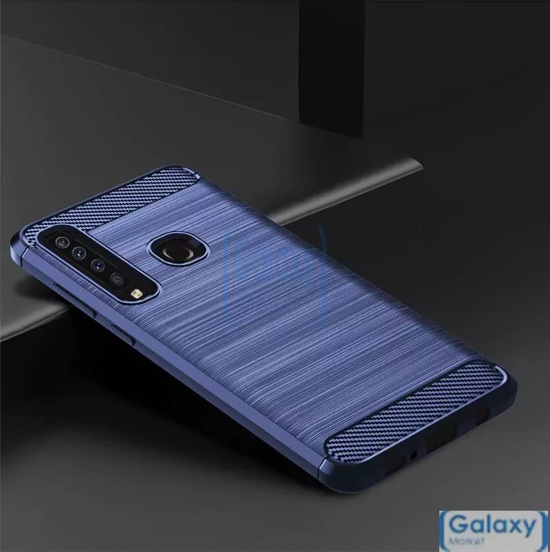 Чехол бампер Ipaky Carbon Fiber Series для Samsung Galaxy A9 2018 Blue (Синий)