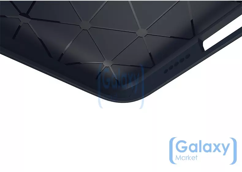 Чехол бампер Ipaky Carbon Fiber для Samsung Galaxy A7 (A7 2018) Blue (Синий)