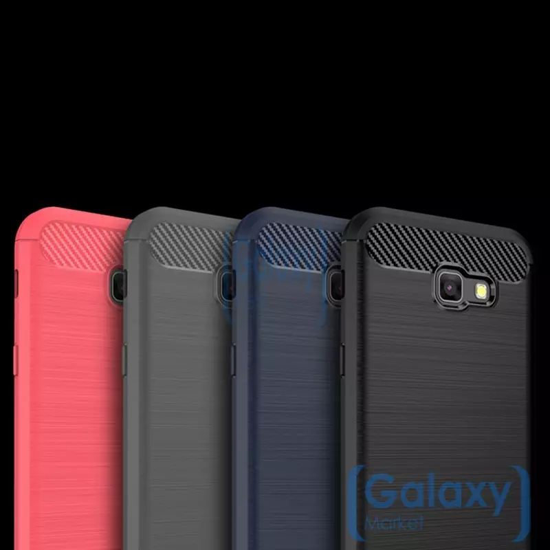 Чехол бампер Ipaky Carbon Fiber для Samsung Galaxy A7 A720F (A7 2017) Gray (Серый)