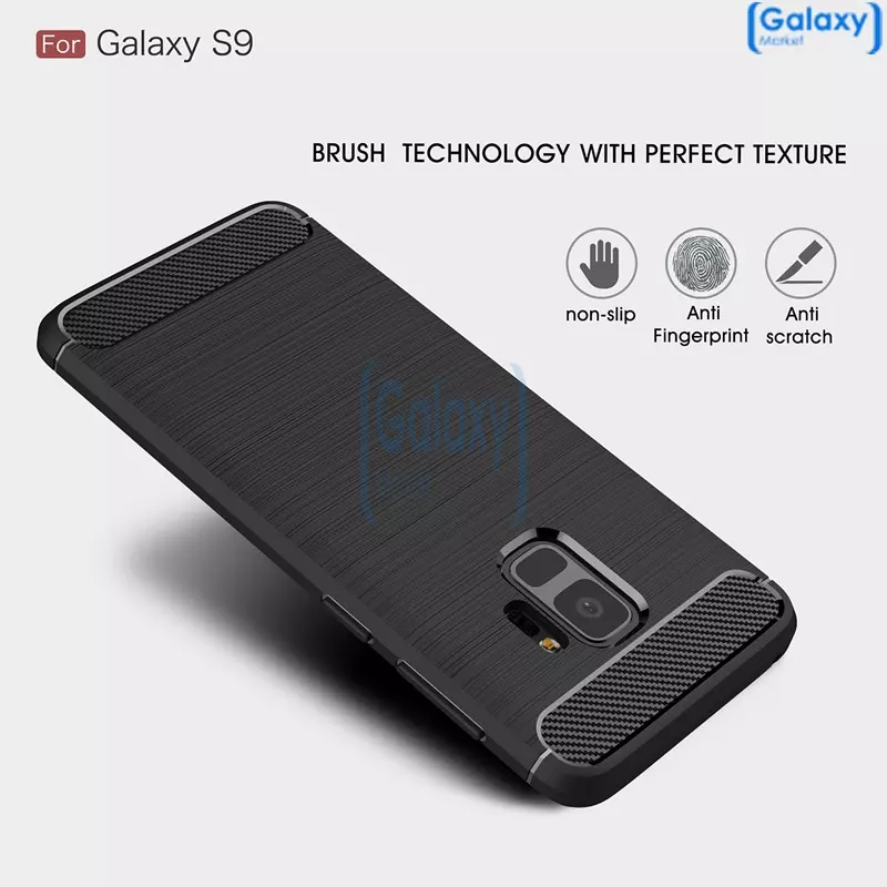Чехол бампер Ipaky Carbon Fiber для Samsung Galaxy S9 Red (Красный)