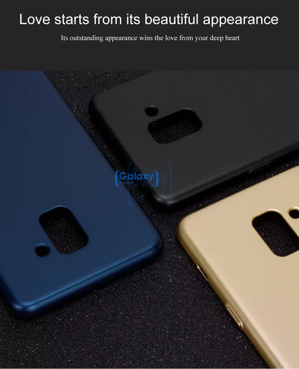 Чехол бампер Lenuo Matte Case для Samsung Galaxy A8 2018 Black (Черный)