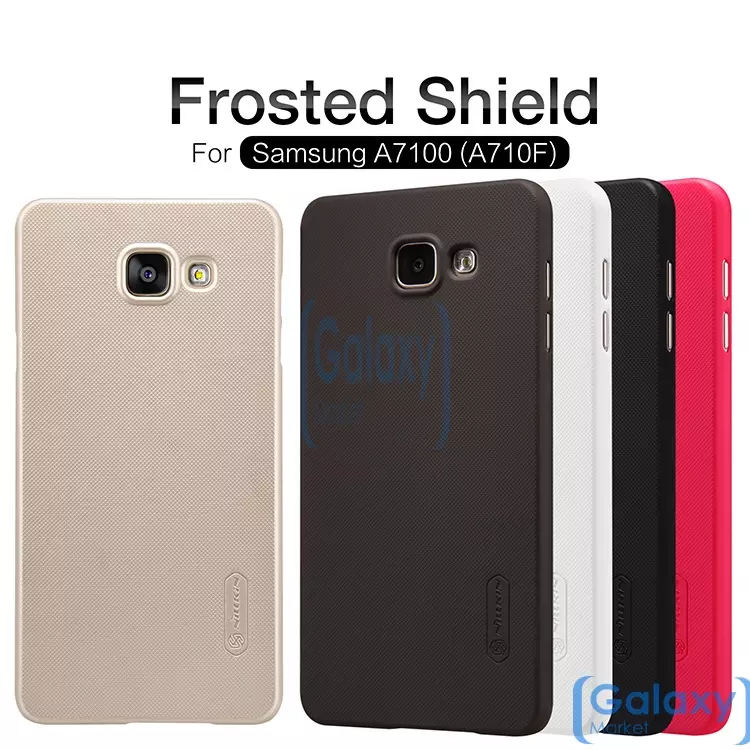 Чехол бампер Nillkin Super Frosted Shield для Samsung Galaxy A7100 A710F Red (Красный)