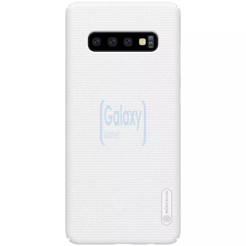 Чехол бампер Nillkin Super Frosted Shield для Samsung Galaxy S10 Plus White (Белый)