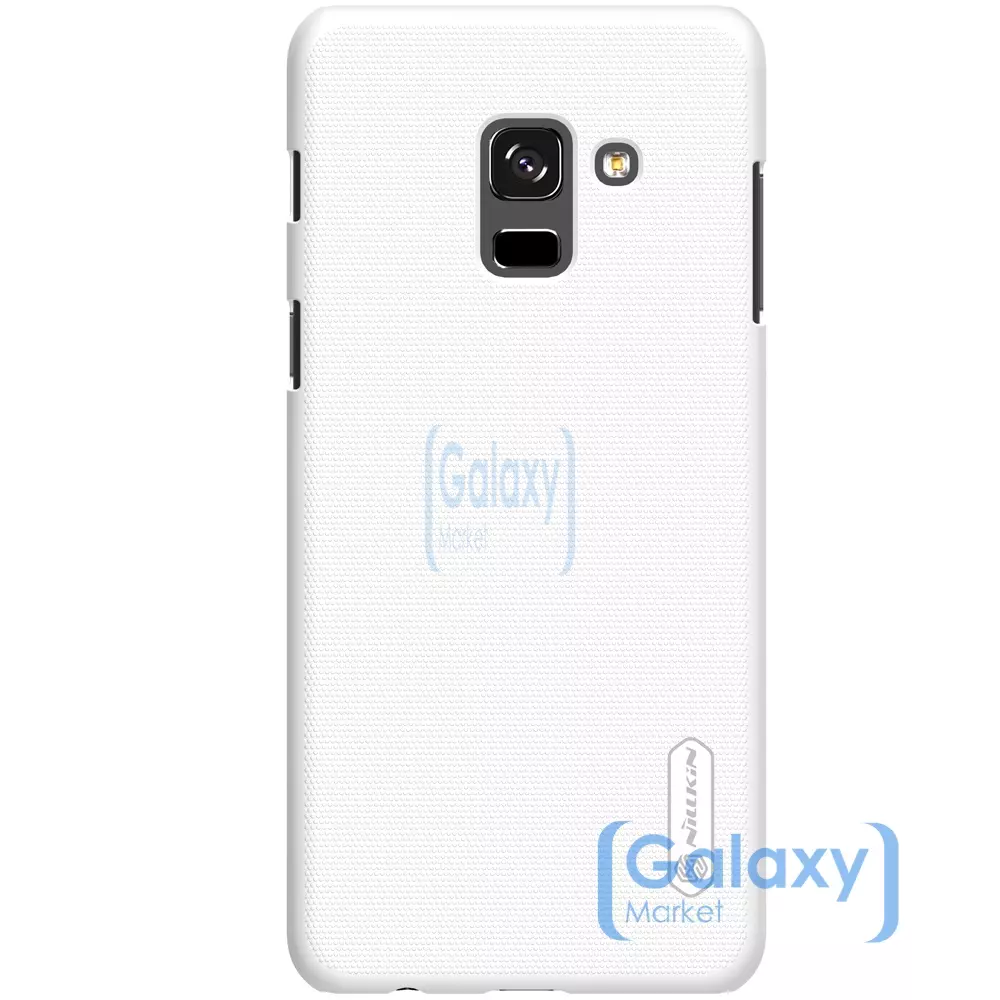 Чехол бампер Nillkin Super Frosted Shield для Samsung Galaxy A8 Plus White (Белый)