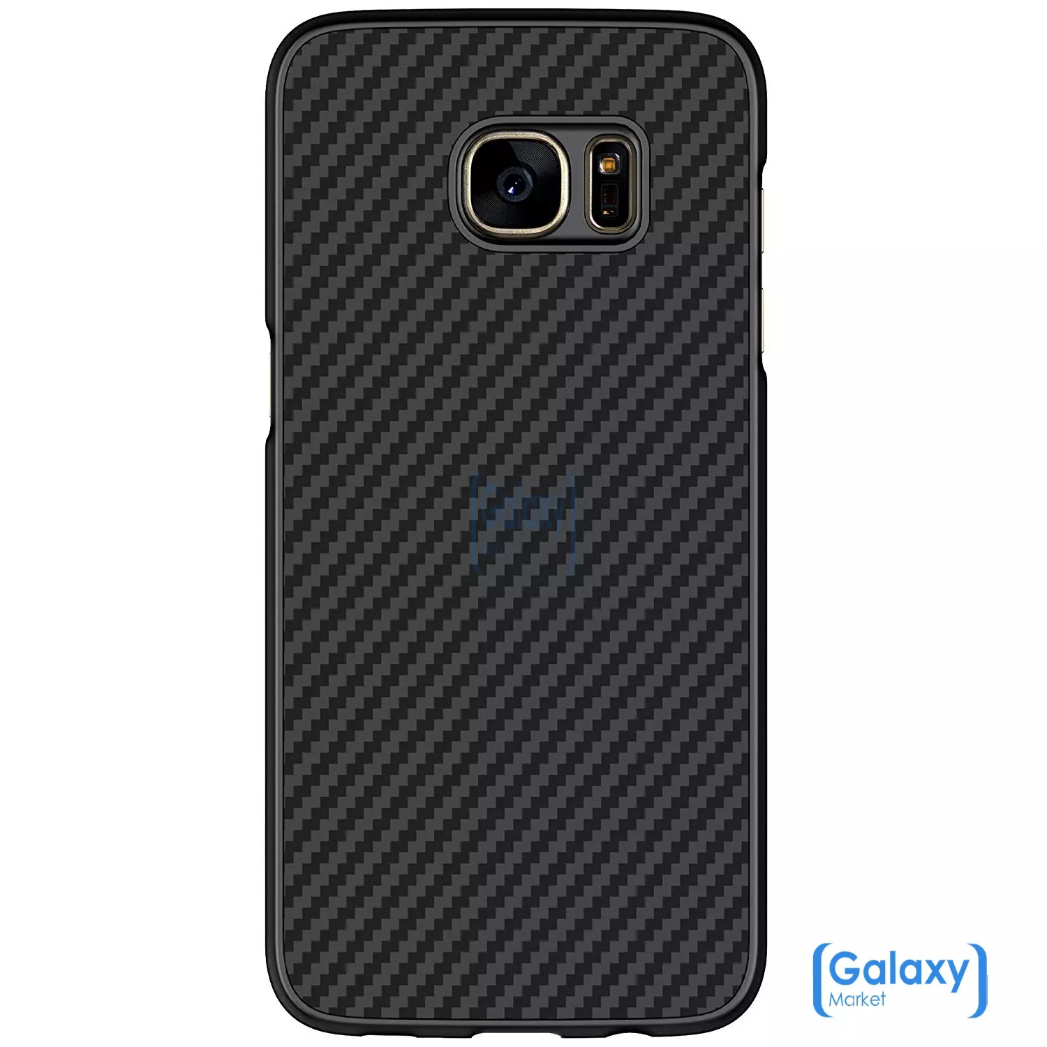 Чехол бампер Nillkin Synthetic Fiber для Samsung Galaxy S7 Edge Black (Черный)