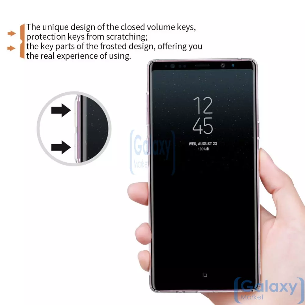 Чехол бампер Nillkin Nature TPU для Samsung Galaxy Note 9 Gray (Серый)