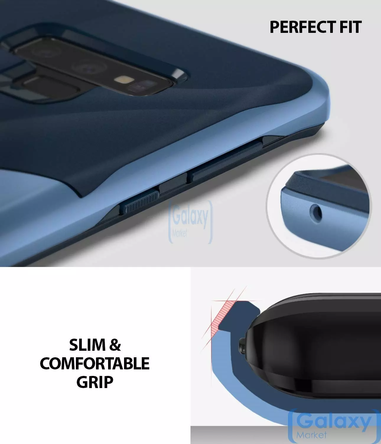 Чехол бампер Ringke Wave Case для Samsung Galaxy Note 9 Coastal Blue (Прибрежный синий)