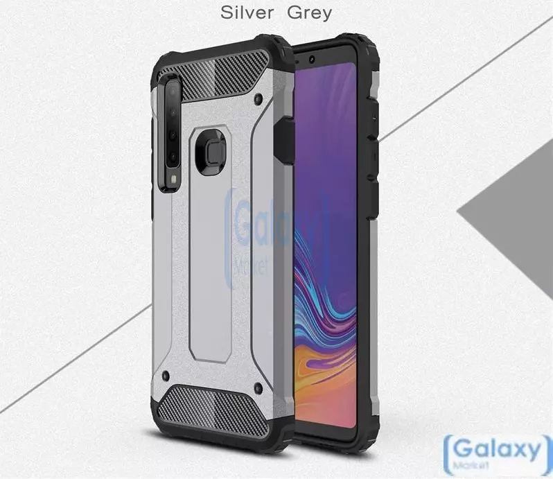 Чехол бампер Rugged Hybrid Tough Armor Tough Case для Samsung Galaxy A9 2018 Grey (Серый)