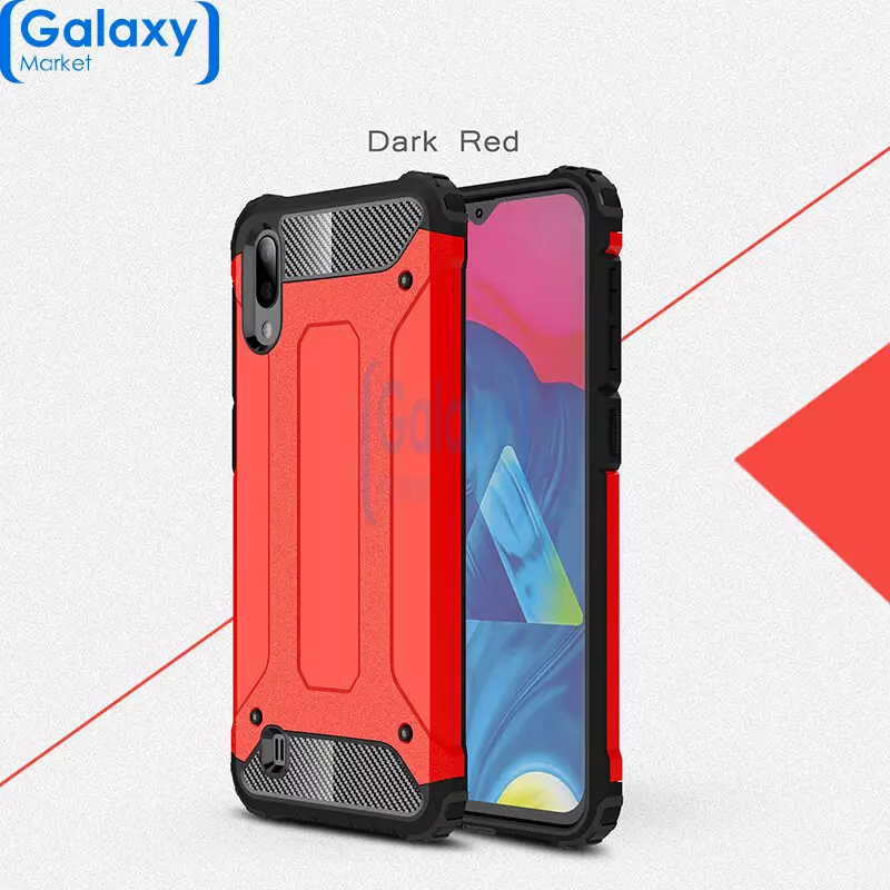 Чехол бампер Rugged Hybrid Tough Armor Case для Samsung Galaxy M10 (2019) Red (Красный)