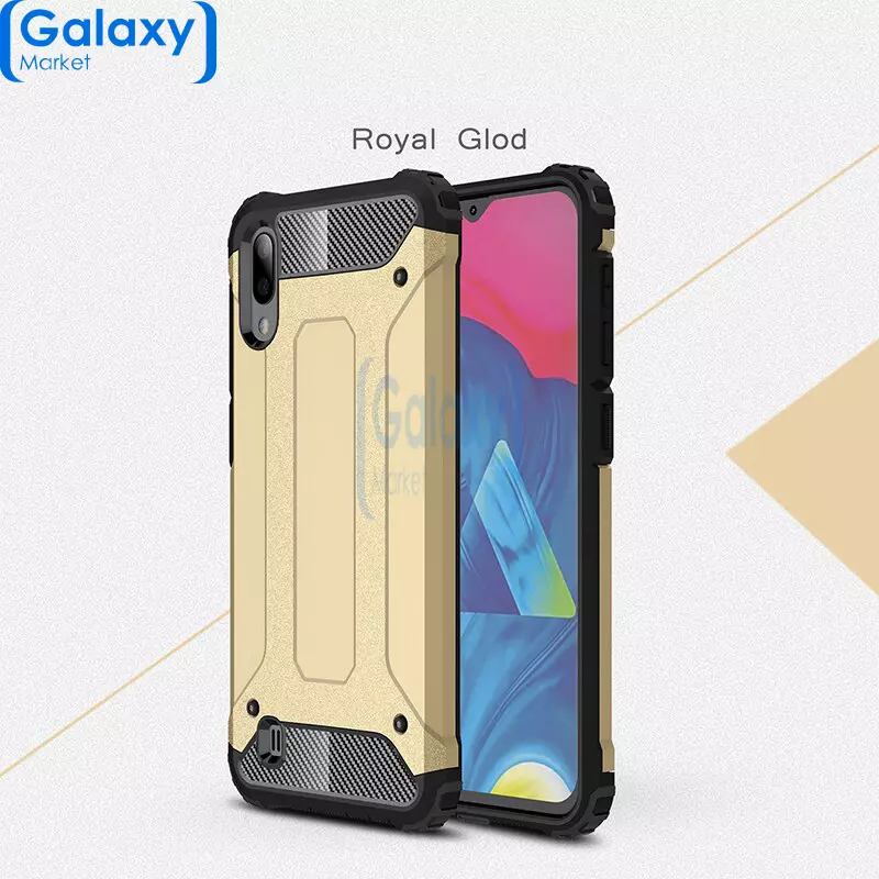 Чехол бампер Rugged Hybrid Tough Armor Case для Samsung Galaxy M10 (2019) Gold (Золотистый)