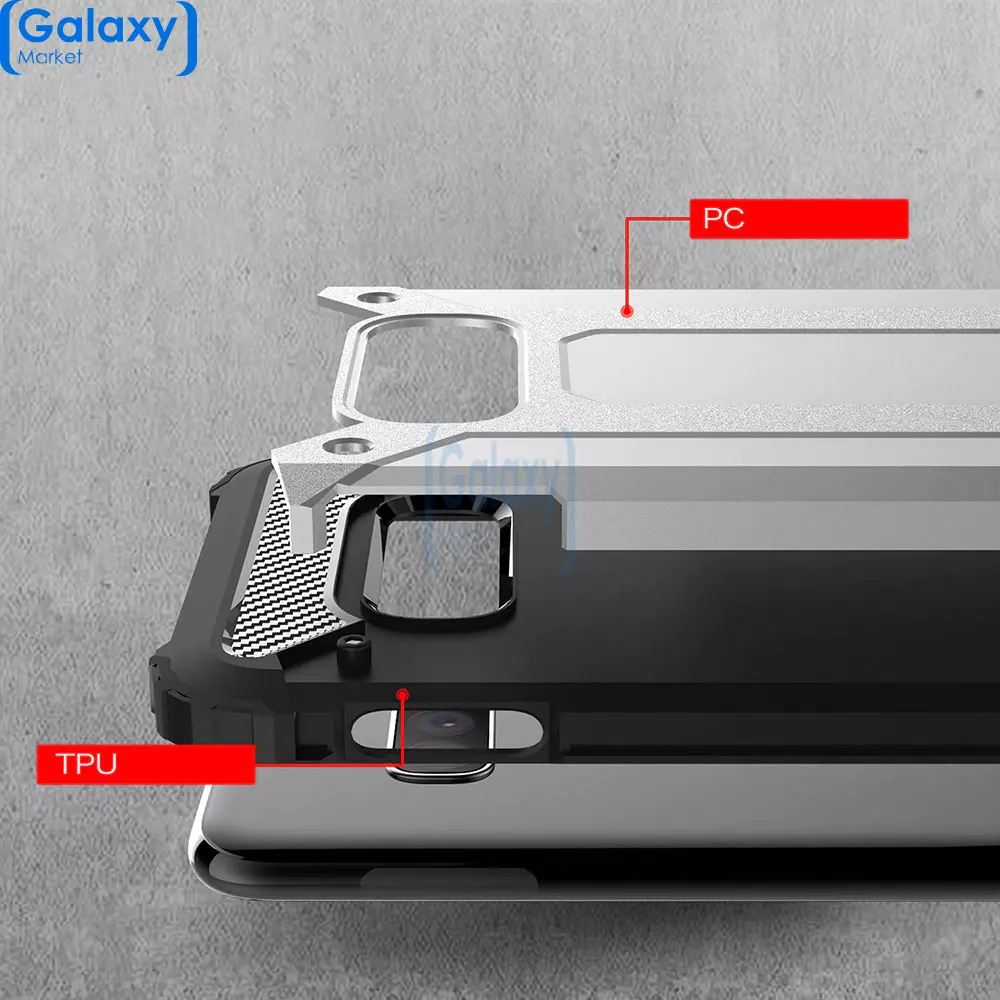 Чехол бампер Rugged Hybrid Tough Armor Case для Samsung Galaxy S10e Silver Grey (Серебристо-серый)