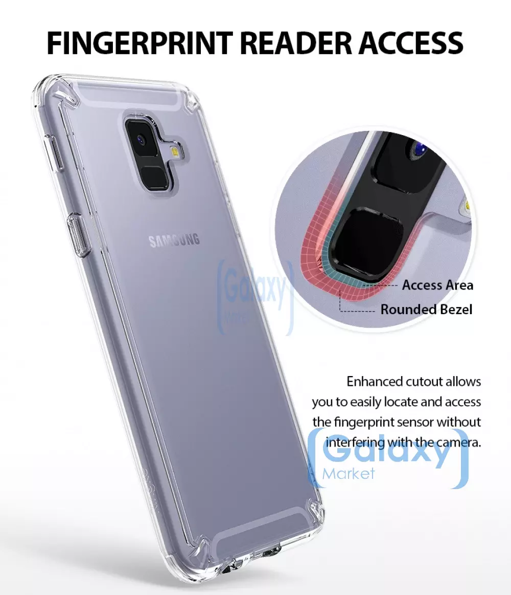 Чехол бампер Ringke Fusion Series для Samsung Galaxy A6 2018 Clear (Прозрачный)