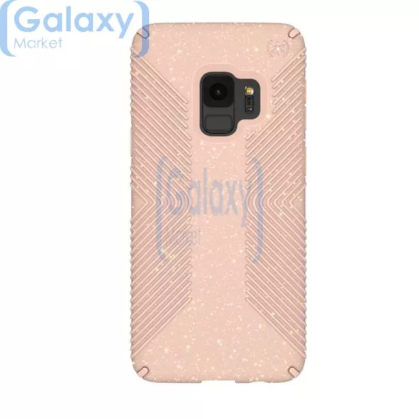 Чехол бампер Speck Presidio Grip + Glitter Series для Samsung Galaxy S9 Bella Pink With Gold Glitter (Розовый)