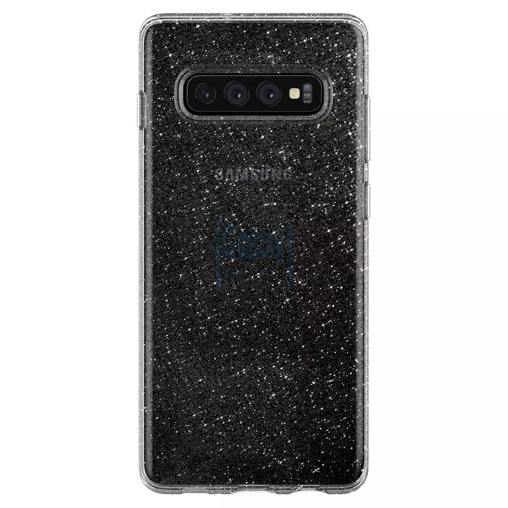 Чехол бампер Spigen Case Crystal Glitter Quartz для Samsung Galaxy S10 Plus Crystal Clear (Прозрачный)
