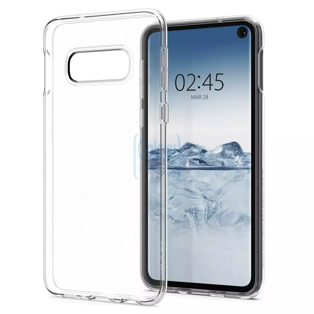 Чехол бампер Spigen Case Liquid Crystal Series для Samsung Galaxy S10e Crystal Clear (Прозрачный)