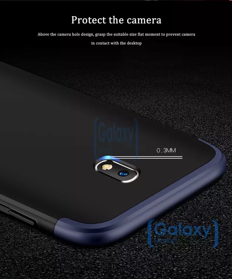 Чехол бампер GKK Dual Armor Case для Samsung Galaxy J3 2017 Navy Blue (Синий)