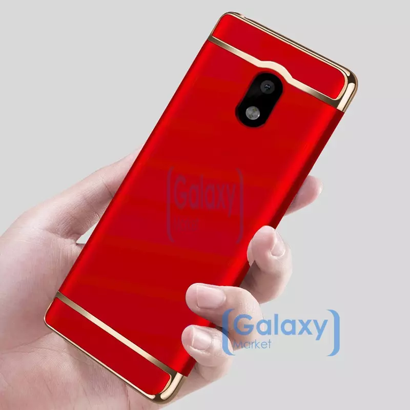 Чехол бампер Mofi Electroplating Case для Samsung Galaxy J3 2017 Red (Красный)