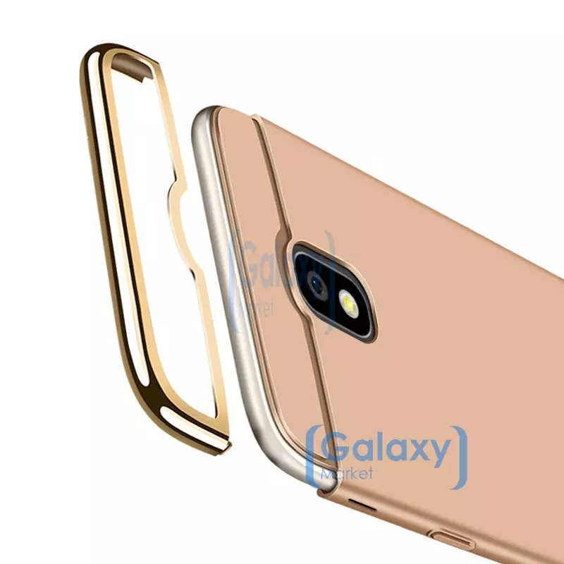 Чехол бампер Mofi Electroplating Case для Samsung Galaxy J3 2017 Rose Gold (Розовое Золото)